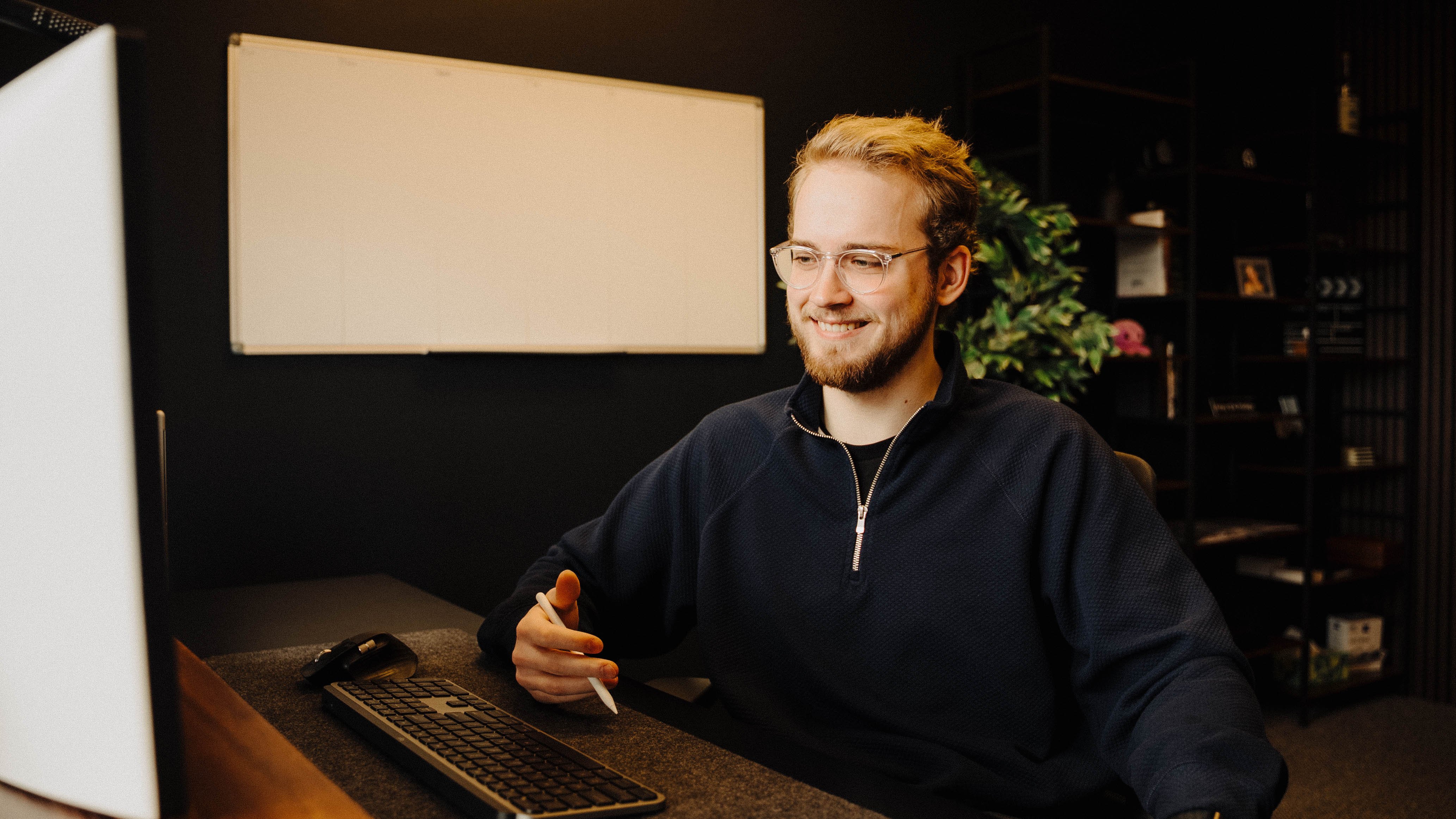 Peter Vander Wall at his desk